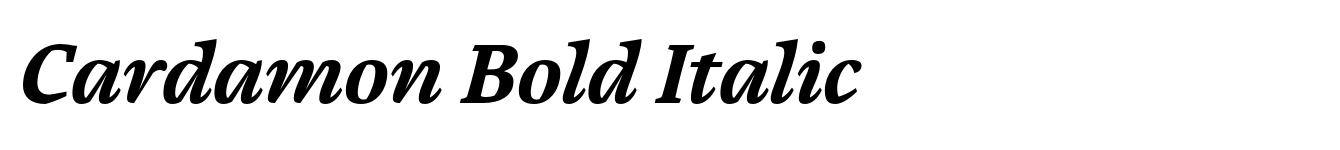 Cardamon Bold Italic